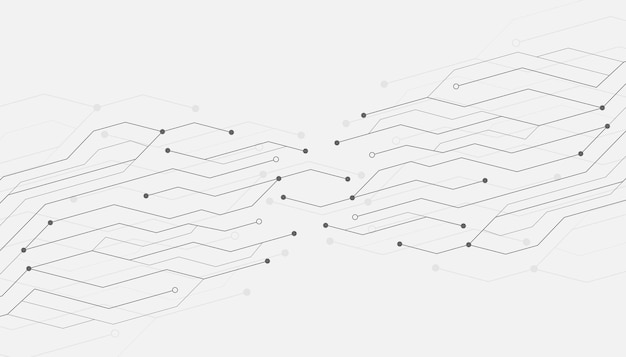 Struttura della scheda a circuito stampato con tecnologia hightech sfondo astratto con illustrazione vettoriale della scheda madre elettronica