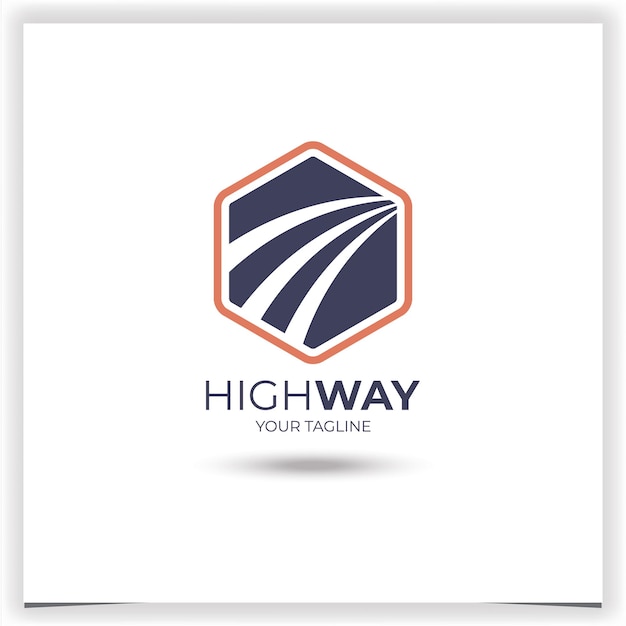 Vector highway logo design vector template