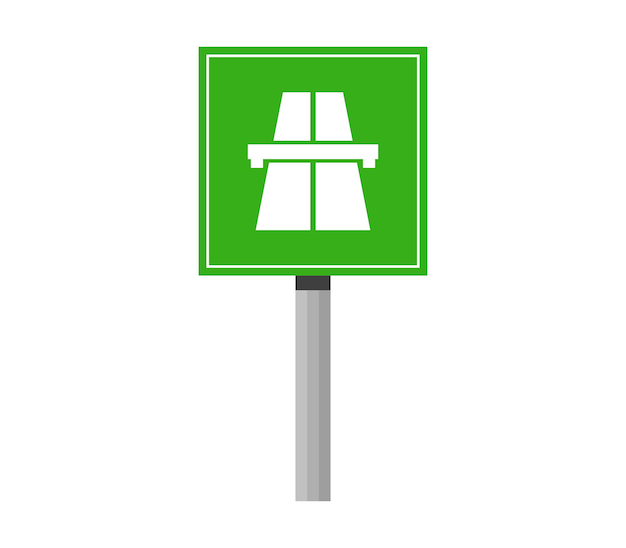 Highway sign road