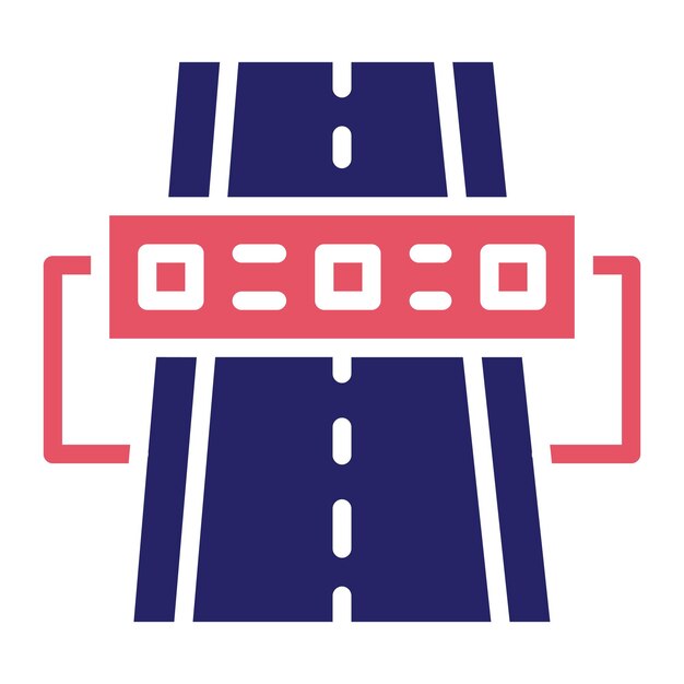 スマートシティアイコンセットの高速道路ベクトルアイコンのイラスト
