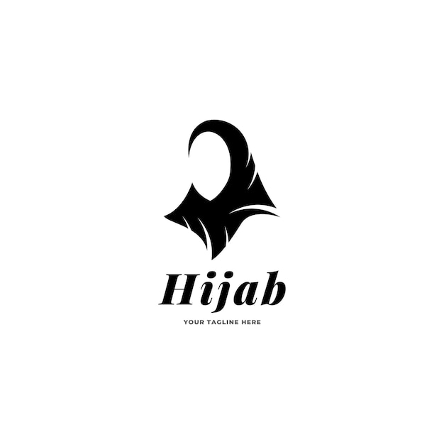 Vector hijab fashion logo vector symbol