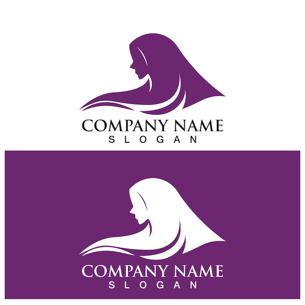 Hijab fashion logo and vector template