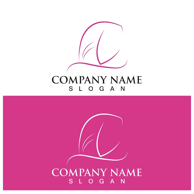 Vector hijab fashion logo and vector template