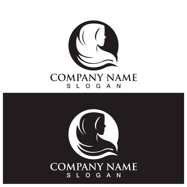 Hijab fashion logo and vector template