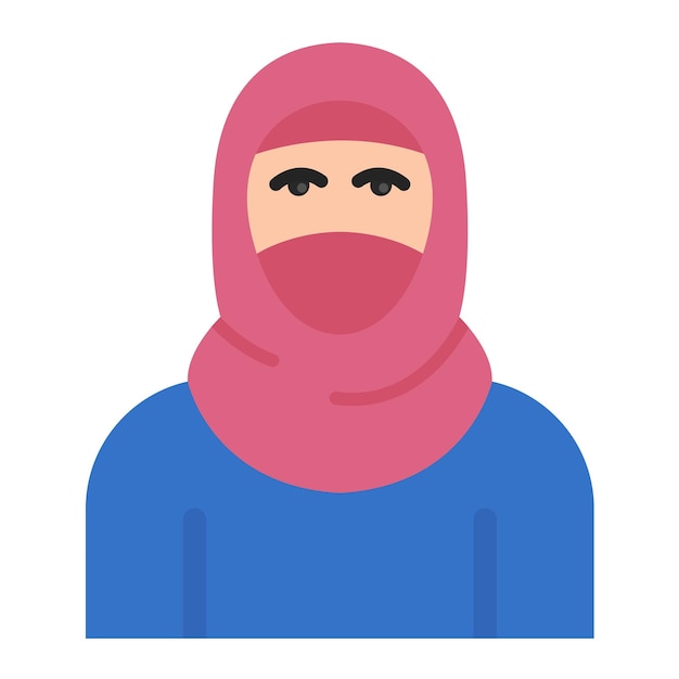 Hijab Flat Illustration
