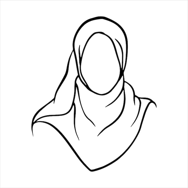 Хиджаб значок графический дизайн иллюстрации вектор