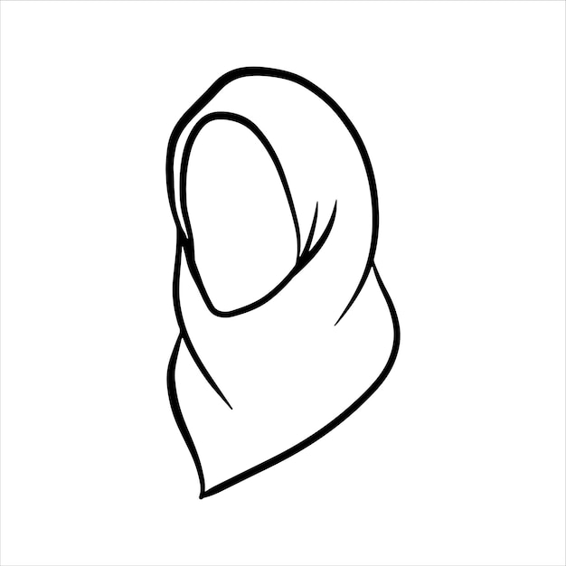 Vettore icona hijab graphic design illustrazione vettoriale