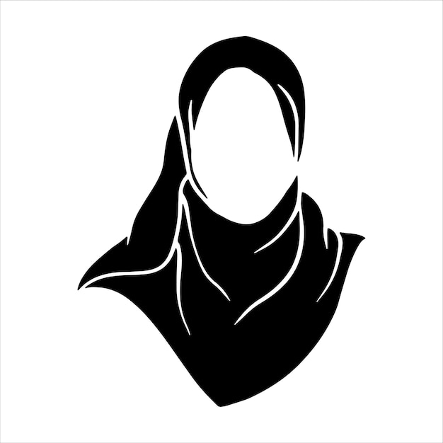 Hijab 아이콘 그래픽 디자인 일러스트 벡터