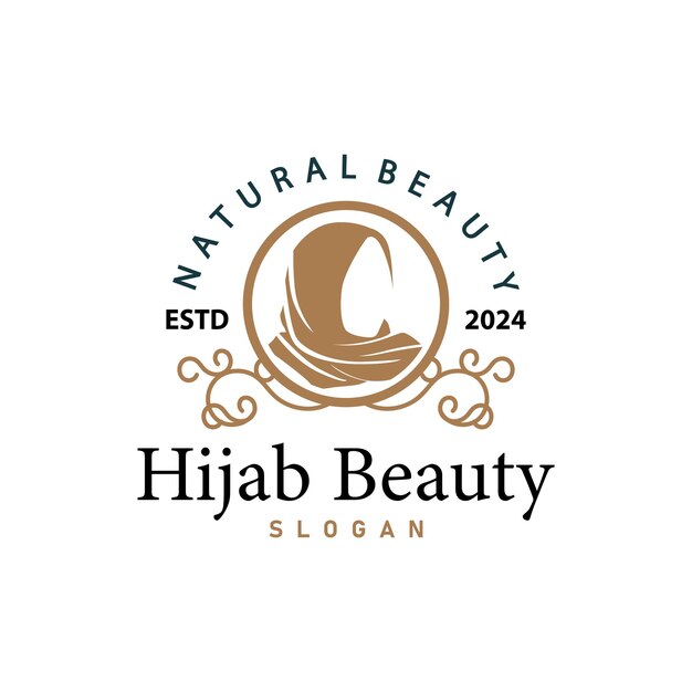 hijab logo design for boutique fashion product for Muslim women clothing