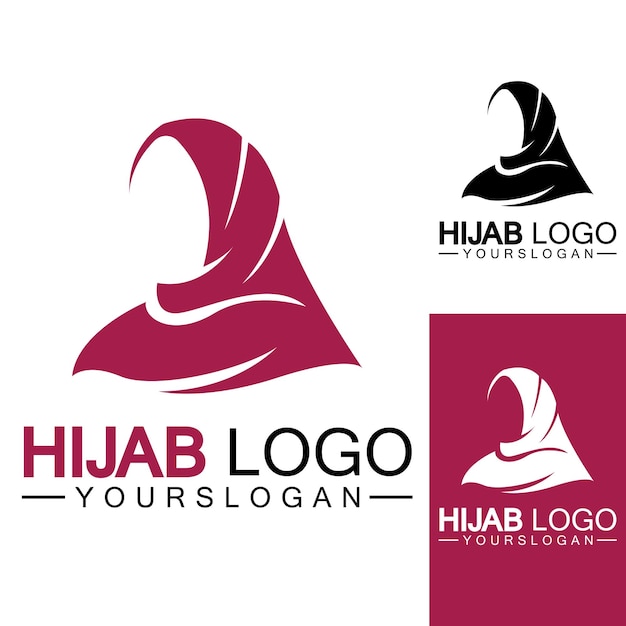 Векторный шаблон логотипа хиджаба