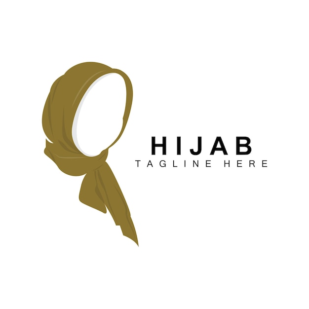 Hijab logo fashion product vector brand donne musulmane hijab boutique design