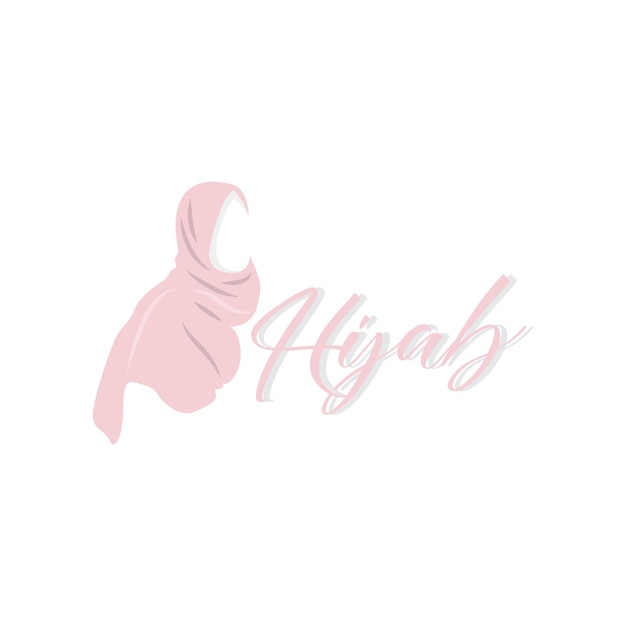 HIjab 로고 패션 제품 벡터 브랜드 이슬람 여성 Hijab 부티크 디자인