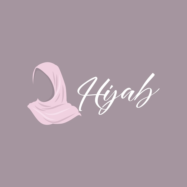 Vettore hijab logo fashion product vector brand donne musulmane hijab boutique design