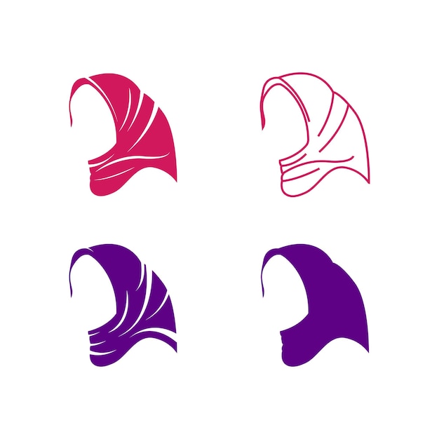 Hijab logo pictogram ontwerp sjabloon vector