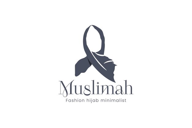 Vector hijab logo vector icoon illustratie