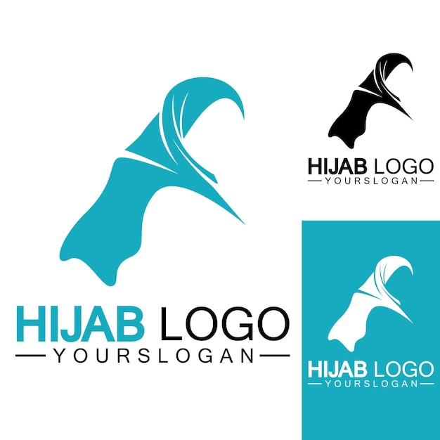 Hijab logo vector ontwerpsjabloon