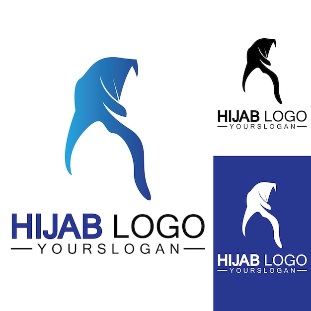 Vector hijab logo vector ontwerpsjabloon