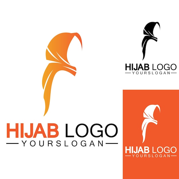 Hijab logo vector ontwerpsjabloon