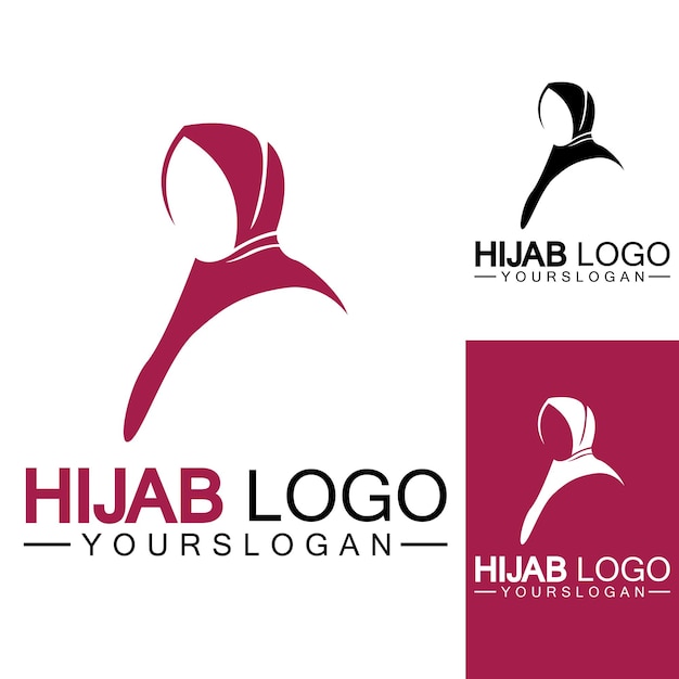 Hijab logo vector ontwerpsjabloon