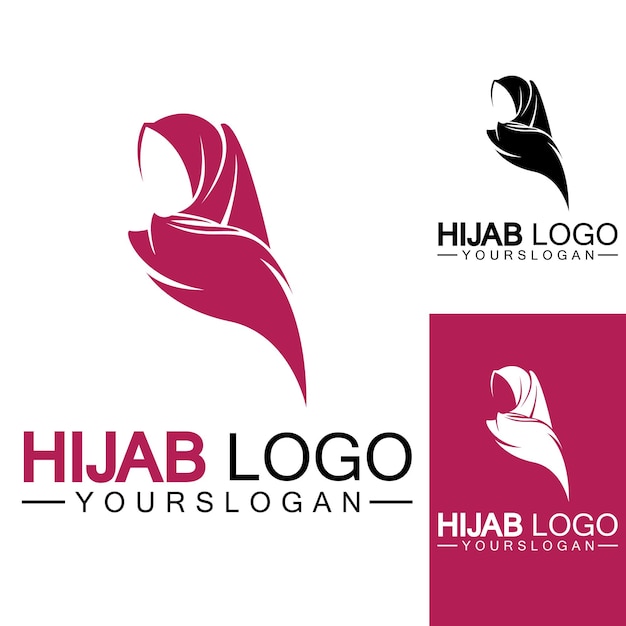 Hijab logo vector ontwerpsjabloon