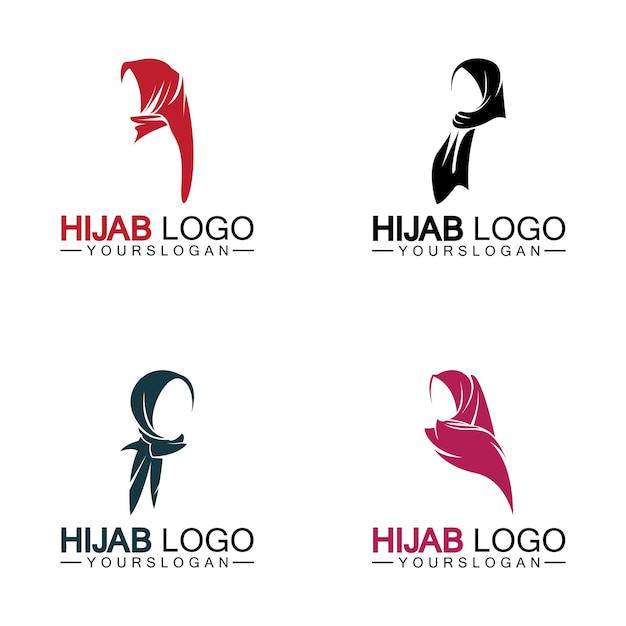 Hijab logo vector ontwerpsjabloon