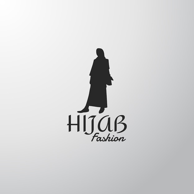 Hijab mode silhouet logo sjabloon