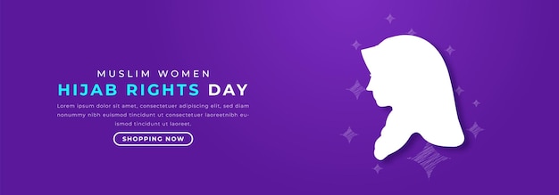 Hijab Rights Day Paper cut style Vector Design Illustration for Background Poster Banner Ads