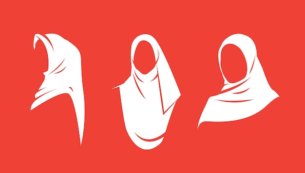 Hijab silhouette for mascot design