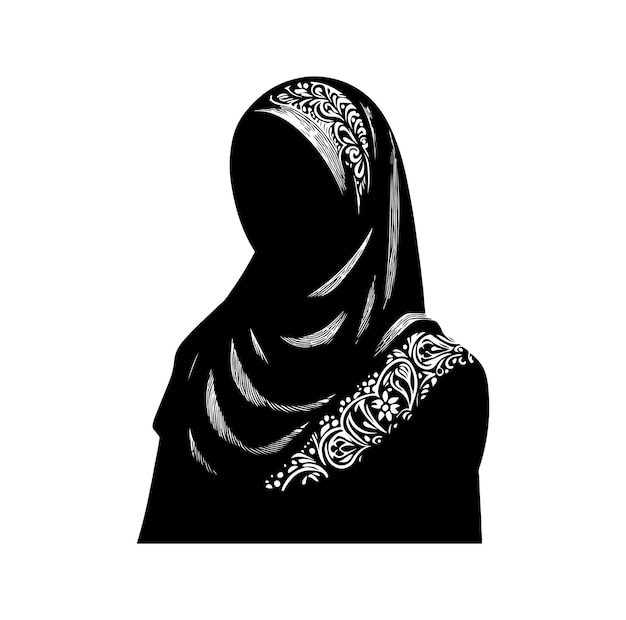 hijab style fashion standing vector illustration design