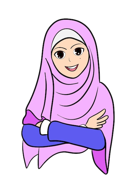 hijab vrouw vector