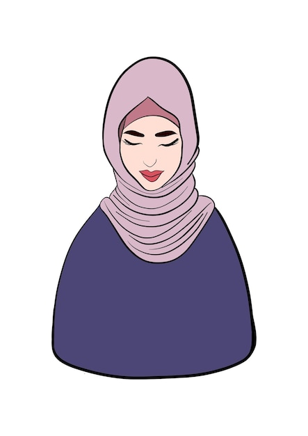 hijab vrouw vector