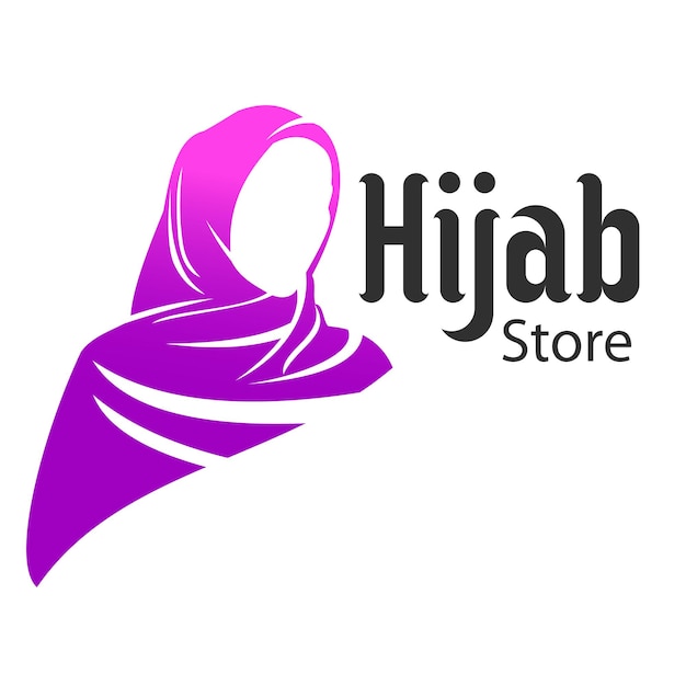 Hijab winkel logo vector ontwerp