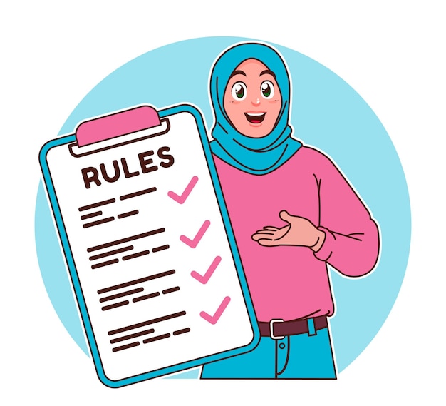 A hijab woman explains the rules