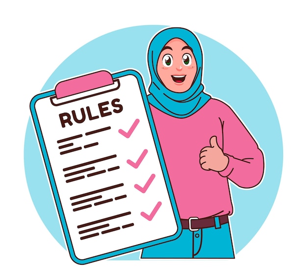 A hijab woman explains the rules