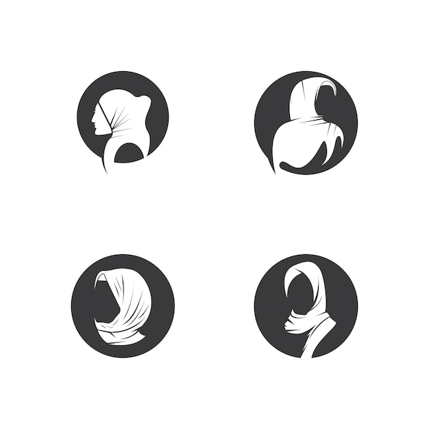 Hijab Woman Silhouette Icon And Symbol