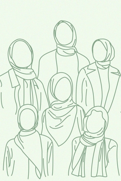 Hijab women background