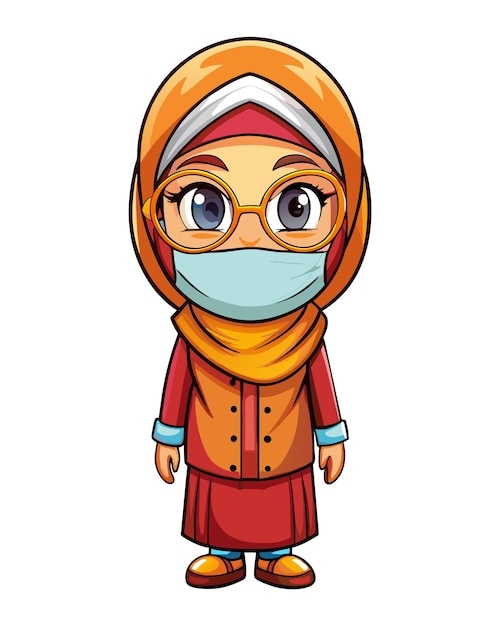 Hijabi Girl 3D cartoon Character