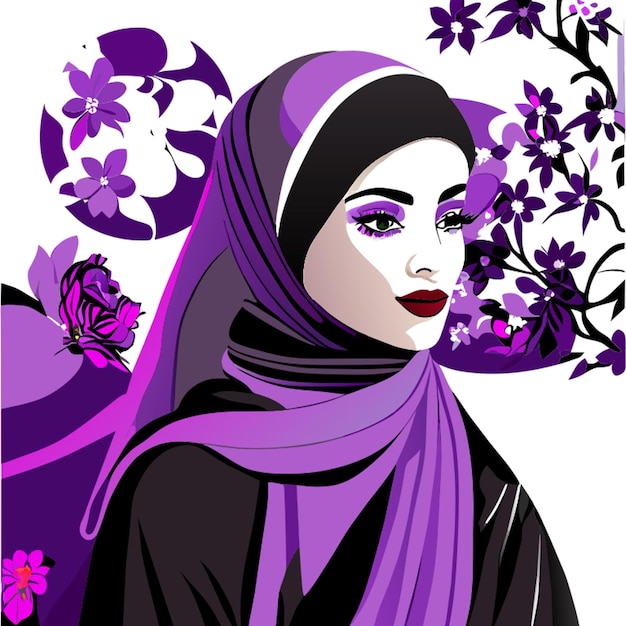 Vector hijabs fashion vector illustration