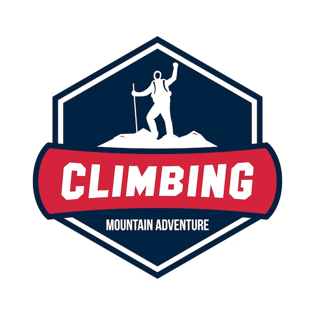 Hiking adventure logo