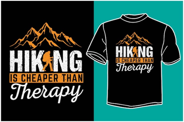 Vector hiking adventure t shirt design