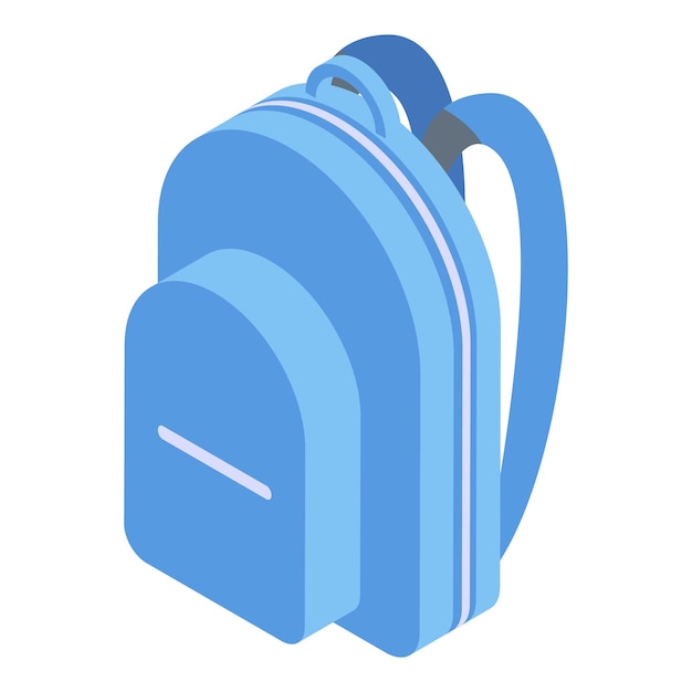 Hiking backpack icon Isometric of hiking backpack vector icon for web design isolated on white background