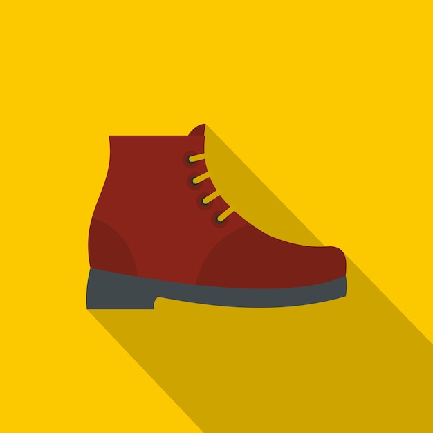 Hiking boots icon Flat illustration of hiking boots vector icon for any web design