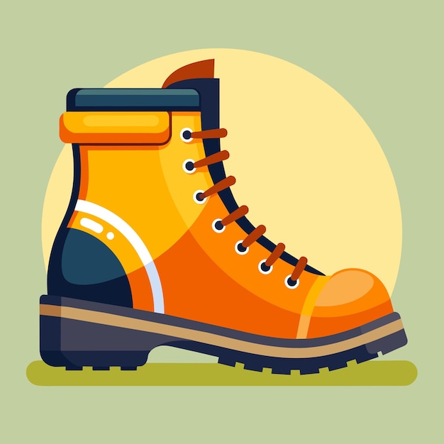 Vector hiking boots vector illustration