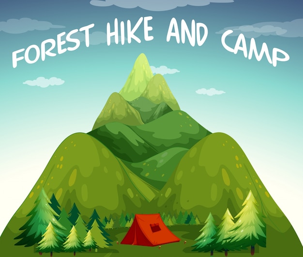 Hiking campsite