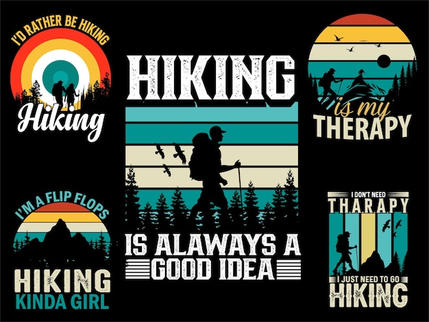 Hiking t shirt design print on demand