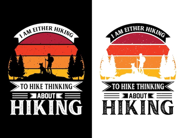 Hiking t shirt design retro vintage t shirt