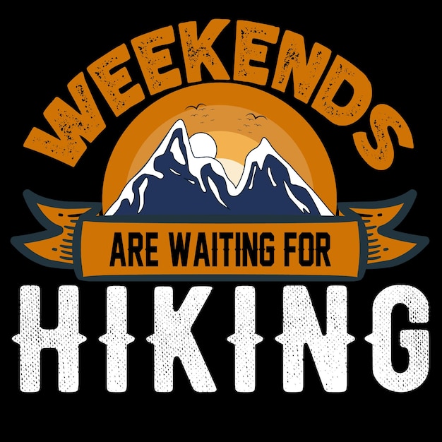 Hiking t shirt design template