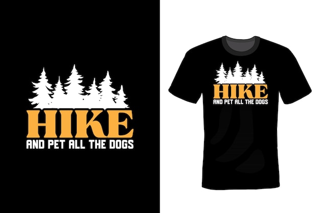 Hiking T shirt design typography vintage