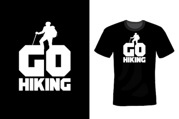 Hiking T shirt design typography vintage