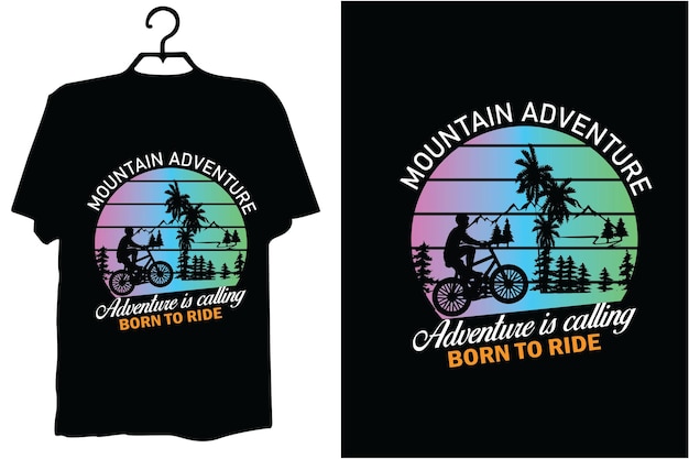 Hiking t shirt design vector